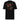 Back view of a solid-colored, shirt. A large collage graphic is centered on the back, dominated by large, overlapping, outline-style typography. The design is layered with rectangular blocks, fine sketchy lines, and multiple smaller blocks of text, creating a deconstructed, schematic look. Featured text includes “Fire” “Atk” “Chevalier” “Dance of fire” “Dreamweave” amongst other phrases.