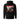 Back view of a solid-colored hoodie. A large graphic on the upper back features a detailed, high-contrast illustration of a futuristic nailgun. The design includes diagonal hazard stripes and schematic-style text and symbols emulating a blueprint.