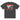 Back view of a solid-colored oversized-tee. A large graphic on the upper back features a detailed, high-contrast illustration of a futuristic nailgun. The design includes diagonal hazard stripes and schematic-style text and symbols emulating a blueprint.
