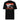 Back view of a solid-colored shirt. A large graphic on the upper back features a detailed, high-contrast illustration of a futuristic nailgun. The design includes diagonal hazard stripes and schematic-style text and symbols emulating a blueprint.