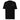 Front view of a solid-colored shirt. A small graphic on the left chest features a geometric, flower-like symbol made of fine lines, next to a vertical block of technical-style text.