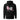 Back view of a solid-colored hoodie. A large, chaotic collage graphic on the upper back features large, stylized letters 'D' ‘O’ and 'E' mixed with numerous blocks of text in various collage lettering, resembling a ransom note or a deconstructed flyer.