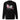 Back view of a solid-colored sweatshirt. A large, chaotic collage graphic on the upper back features large, stylized letters 'D' ‘O’ and 'E' mixed with numerous blocks of text in various collage lettering, resembling a ransom note or a deconstructed flyer.