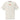 Faded bone tee, front view, featuring a small centered orange rectangular logo with a stylized white 'M' inside.