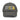 A view of a distressed baseball cap. The front has a horizontal embroidered graphic featuring a rectangular panel with several stylized, high-contrast Chinese characters inside. Above the panel are three four-pointed starbursts.