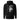 Back view of an hoodie in black. The design showcases a large, intricate graphic centered on the upper back. A radiant, four-point star form sits in the middle, surrounded by fragmented abstract shapes, and faint technical linework. Scattered numbers and coordinates appear along the right side, adding a coded, data-driven atmosphere. At the bottom of the composition, serif text reads “Verse & Vow,” followed by the word “genesis” in delicate handwritten script.