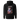 Back view of a solid-colored hoodie. A large, vertical graphic on the upper back features an illustration of the character Acheron from Honkai: Star Rail set against a large circular shape. The design is layered with the text "ACHERON", large stacked East Asian characters, and floral motifs.