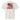 A faded bone oversized tee with a central graphic. The design features the word 'POISE' in a large, deconstructed black font layered over a red rectangle with abstract white patterns. The background includes beige textures and red script accents.