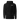 Front view of an hoodie in black. A minimalist design is placed on the upper left chest, featuring a compact arrangement of graphic elements. The word “KRAMPUS” appears in small white uppercase lettering, paired with a circular gold icon to its left.