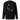 Back view of an sweatshirt in black. Design features a large graphic showing a silhouette of Cerydra from Honkai: Star Rail, surrounded by abstract line art, handwritten text, strategic grid elements, and chess piece motifs in white and light blue.