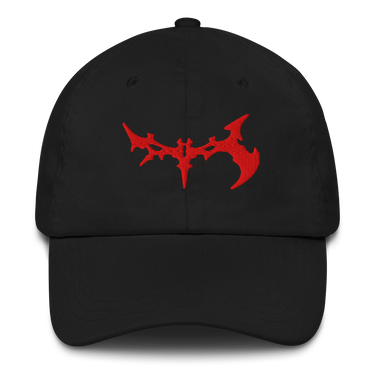FINE PRINT baseball cap, black, front, default