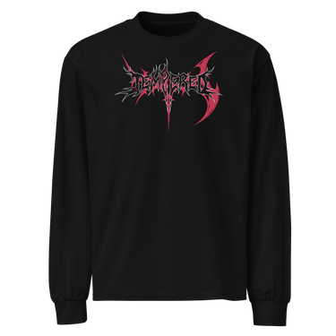 FINE PRINT longsleeve, black, front, ghost