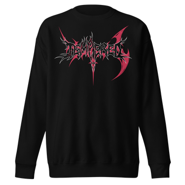 FINE PRINT sweatshirt, black, front, ghost