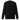 Front view of an sweatshirt in black. Design features small text printed across the upper chest: the word ‘genesis’ on the left side, preceded by a circular symbol, and the word ‘ego’ on the right side preceded by a music note.