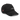 3/4 view of an distressed hat in black. Evernight inspired design shows embroidered text on the front reading “SLUMBER NOW O WAKEFUL WORLD.” The side panel shows a red circular patch with a character symbol.