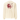 Back view of an longsleeve in beige. HSR Evernight inspired design shows a large abstract red flower graphic in the center. Above the flower, text reads “veil” with a red circular stamp containing a chinese character.