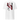 Back view of an t-shirt in white. HSR Evernight inspired design, featuring overlapping abstract linework in white, intersecting with solid block shapes in muted red and neutral tones. Bold calligraphic characters (長月夜) in traditional Chinese/Japanese kanji are placed prominently across the center, contrasting with the structured geometric background.