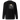 Back view of an sweatshirt in black. Design shows a rectangular grayscale graphic centered on the upper back showing a lighthouse shining into darkness. Above the image is a yellow label reading “LIGHTKEEPER,” surrounded by thin white grid lines and handwritten script text for a technical, conceptual design aesthetic