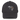 Front view of a Baseball Cap in Dark Grey. an embroidered emblem on the crown showing a jagged white constellation-like shape encircling a small orange starburst at its center, evoking a compass or astrolabe
