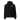Front view of a oversized hoodie in black. A bold 'DECIMATION' wordmark sits on the left chest in crisp white type, with a small red sparkle accent stamped beside it.