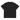 Front view of a box tee in black, flat. Design features small text printed across the upper chest: the word ‘genesis’ on the left side, preceded by a circular symbol, and the word ‘ego’ on the right side preceded by a music note.