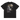 Back view of a box tee in black, flat. A large, vertical collage graphic on the upper back features large, ornate gothic letters 'G' and 'S', layered with high-contrast floral illustrations and fine-line architectural schematics. The design also includes various blocks of English and East Asian text.