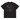 Back view of a box tee in black, flat.