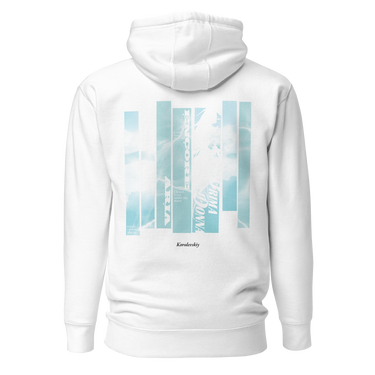 ENCORE hoodie, white, back only, back, ghost