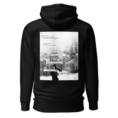 ONCE MORE hoodie, black, back only, back, ghost