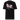 Back view of a solid-colored shirt. A large, chaotic collage graphic on the upper back features large, stylized letters 'D' ‘O’ and 'E' mixed with numerous blocks of text in various collage lettering, resembling a ransom note or a deconstructed flyer.