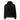Front view of an oversized hoodie in black. Design features a small logo on the upper chest featuring the words "spook shack" in a stacked, stylized font, with abstract horizontal brush strokes layered behind the text.
