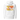 White hoodie, back view, showcasing a large abstract graphic in orange, yellow, black, and white. The design includes bold typography, Japanese characters, geometric shapes, and layered text overlaid with dynamic line art and circular motifs.
