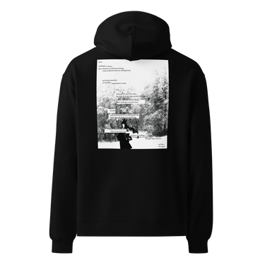 ONCE MORE oversized hoodie, black, back only, back, ghost