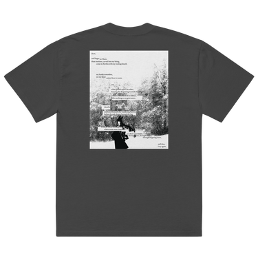 ONCE MORE oversized tee, faded black, back only, back, flat