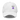 Front view of a baseball cap in white, shown flat. A black embroidered halo above a six-pointed violet star sits on the front panels above the curved brim.