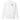 Front view of a sweatshirt in white. A small graphic sits high on the left chest: a loose, hand-drawn halo ring in black tilted above a sharp six-pointed star in soft violet. Both shapes print flat, the ring's brushed edges left rough and unfinished.