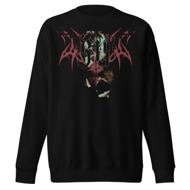 GRAVEYARD SHIFT sweatshirt, black, front, ghost