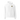 Front view of an oversized hoodie in White. A small circular emblem sits on the left chest: a gold ring lettered "MIRACULUM IN CAELO NUMQUAM CADET" in black capitals, with a black winged spearhead standing through its centre and swept wings running out to either side.