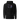 Front view of a solid-colored hoodie. A large graphic on the chest features an abstract collage of high-contrast, pixelated blocks and distorted shapes, creating a "glitch" effect. The design includes various technical icons such as a barcode and a "CAUTION" symbol.