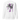 Back view of a Sweatshirt in White. Large expressive brush-script lettering reading "aWolf" spans the upper back, layered over a color-blocked stripe panel with fine linework illustration behind it. Beside it, a small graffiti-style character mark for "终焉" (Finality) sits next to vertical HUD-style readout text: "LOGIN SUCCESSFUL," "NO PATCH NOTES >>," and "INPUT FINALIZED..."
