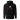 Back view of a hoodie in black. A white rabbit silhouette runs within a circle, framed by a square with red corner bracket markers. Below, bold text reads "ELATED♦" in deep crimson — clean, geometric, and expressive.