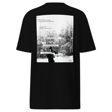 ONCE MORE tee, black, back only, back, ghost
