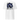 Back view of an t-shirt in white. A detailed blue-toned flower with soft gradients of indigo, slate blue, and muted lavender. Overlaid on the flower is stacked text reading “DO YOU REMEMBER / STEP FORTH INTO THESE GENTLE FLAMES / I AM YOUR MEMORY.” Behind the flower, abstract vertical line shapes in a muted bluish-purple create depth and contrast without overpowering the main illustration.