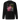 Back view of a solid-colored sweatshirt. A large, complex collage graphic on the upper back features the text "THE STARS SHATTER BEFORE YOU" in a distressed style. The design is layered with abstract textures, barcodes, wireframe globes, and a web of lines creating a shattered glass effect.