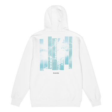 ENCORE zip hoodie, white, back only, back, flat