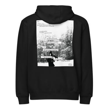 ONCE MORE zip hoodie, black, back only, back, ghost