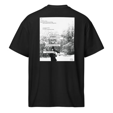ONCE MORE box tee, black, back only, back, ghost