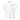 Front view of a box tee in white. A small graphic sits high on the left chest: a loose, hand-drawn halo ring in black tilted above a sharp six-pointed star in soft violet. Both shapes print flat, the ring's brushed edges left rough and unfinished.