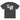 Back view of an oversized tee in faded black. A large two-panel composition fills the back. On the left, a halftoned portrait with a solid black bar across the eyes; to the right, a wider panel of sweeping feathers in heavy contrast. The words "pas" and "d'aveu" float above them in a fine serif, the letters spaced apart and drifting.