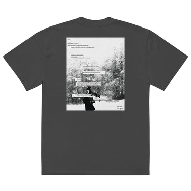 ONCE MORE oversized tee, faded black, back only, back, flat
